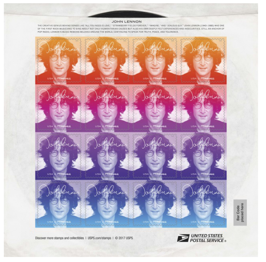 usps john lennon stamp