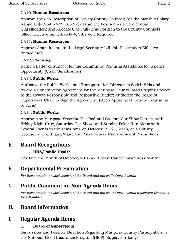 2018 10 16 mariposa county Board of Supervisors Agenda october 16 2018 3
