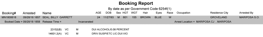 mariposa county booking report for september 28 2018
