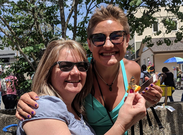 BF Two women and their butterflies