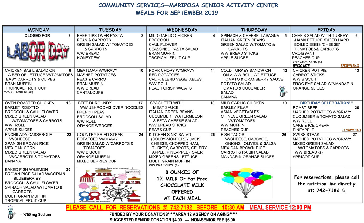 September Menu