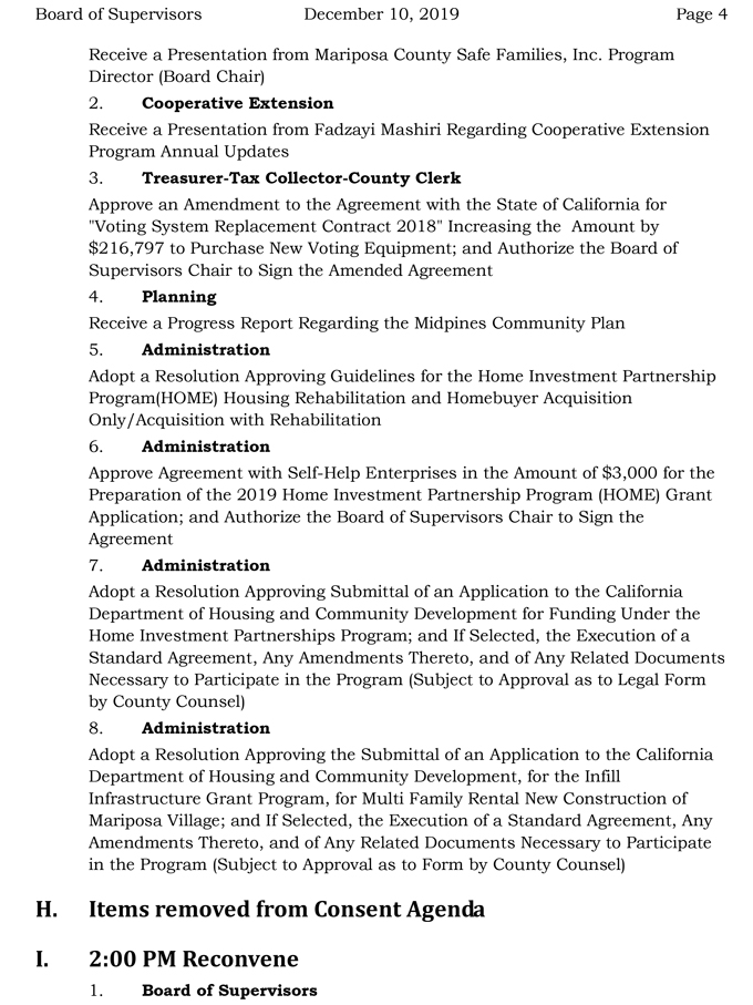 2019 12 10 Board of Supervisors agenda 4