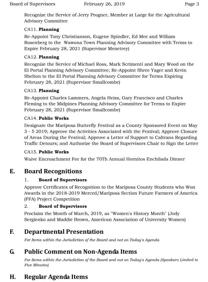 2019 02 26 mariposa county Board of Supervisors agenda february 26 2019 3