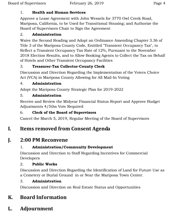 2019 02 26 mariposa county Board of Supervisors agenda february 26 2019 4