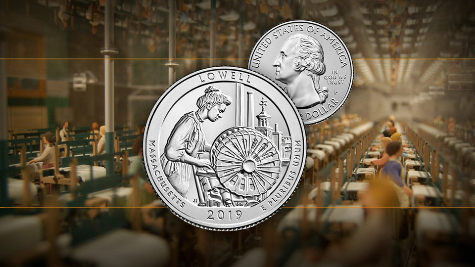 us mint America the Beautiful quarter Lowell National Historical Park