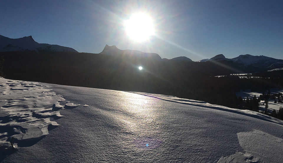 Raincrust on Puppy Dome on February 18, 2019. yosemite raincrust on puppy dome