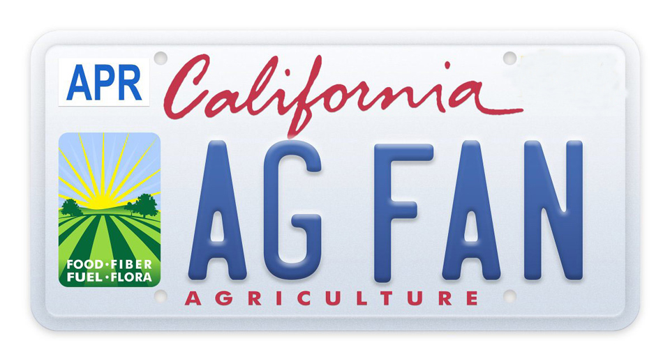 california ag license plate