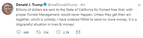 trump california fires