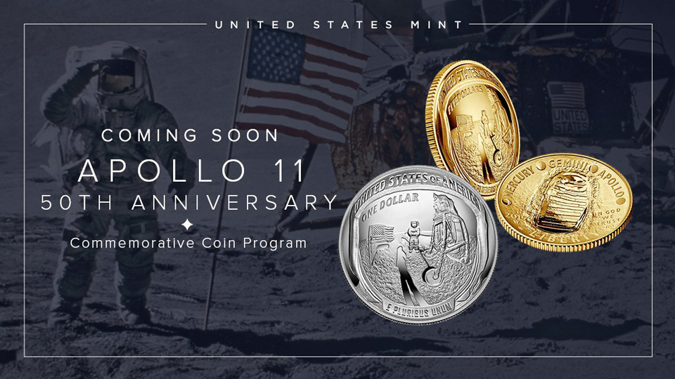 us mint apollo 11 commemorative coin 50th anniversary