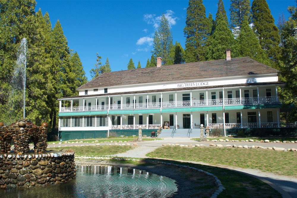 MSO big trees lodge entrance Yosemite Hospitality