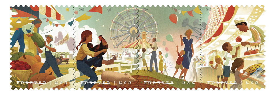 usps stamps showcase state and county fairs 1