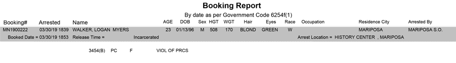 mariposa county booking report for march 30 2019