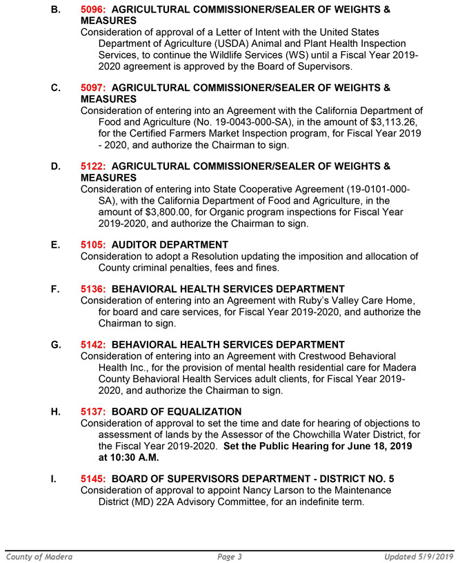 2019 05 14 BOS Public Agenda 3