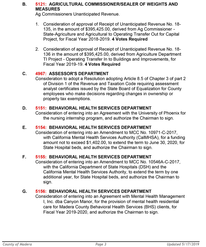 2019 05 21 madera county BOS Public Agenda 3