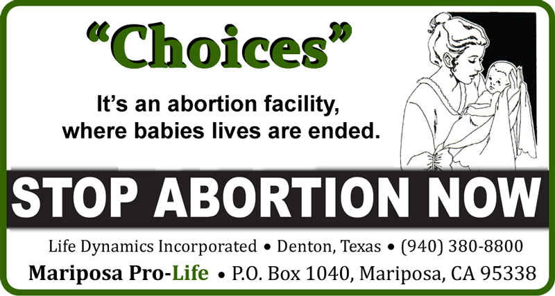 Mariposa Pro Life 2019 Choices
