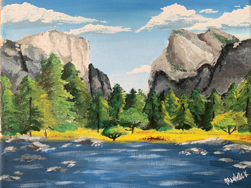 9th 12th Grade Art 2nd Place Ansel Adams Award Michelle Keeling Yosemite Spring Day Yosemite High School