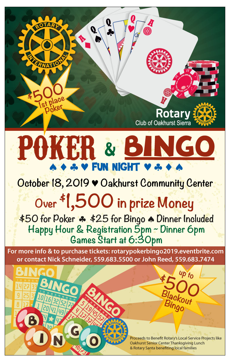 10 18 19 Oakhurst Bingo Fun Night