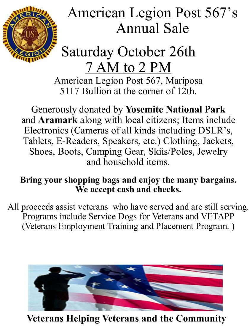 10 26 19 American Legion Sale