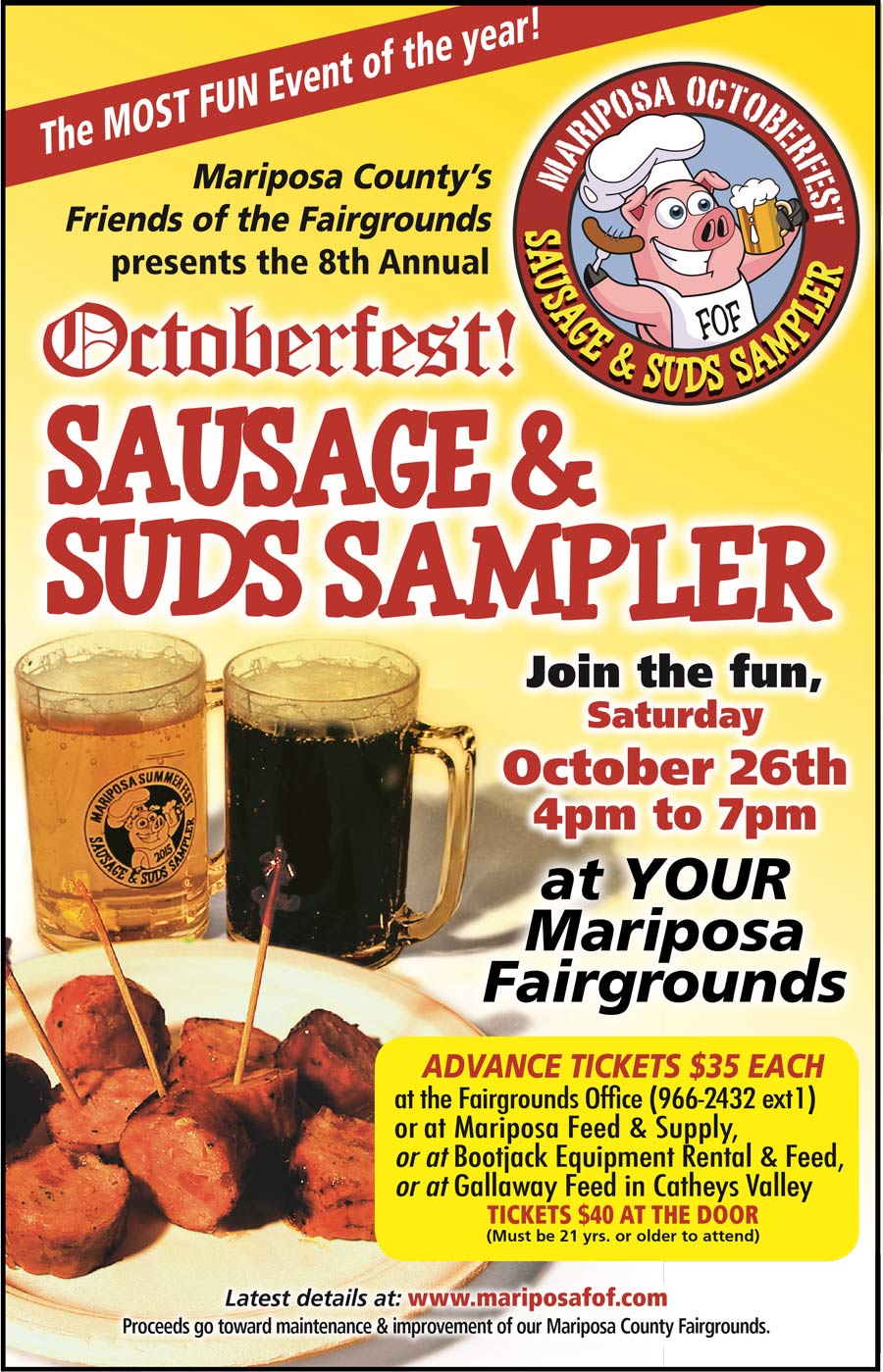 10 26 19 Sausage and Suds Sampler