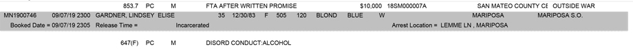 mariposa county booking report for september 7 2019 2