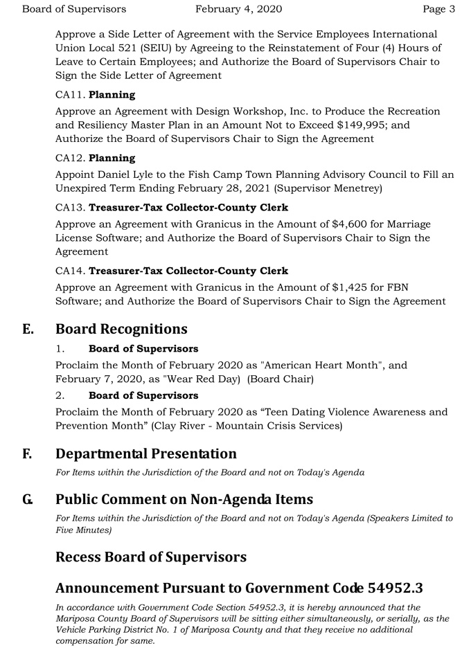 2020 02 04 Board of Supervisors agenda 3
