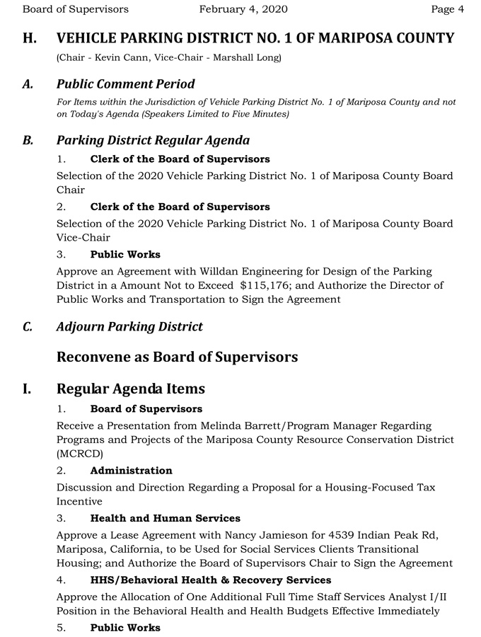2020 02 04 Board of Supervisors agenda 4