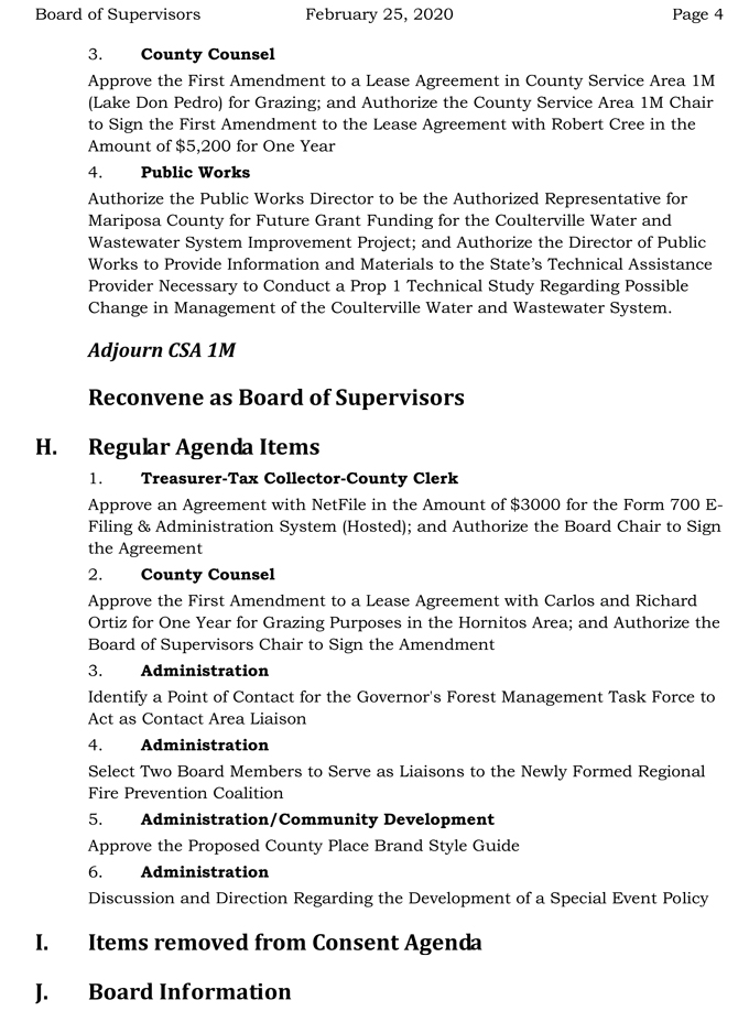 2020 02 25 Board of Supervisors agenda 4