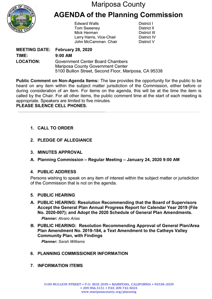 2020 02 28 Planning Commission agenda 1