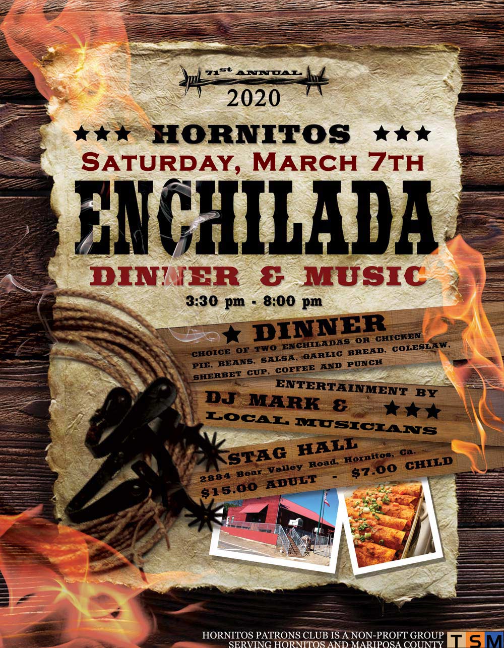 3 7 20 Hornitos Enchlida Dinner