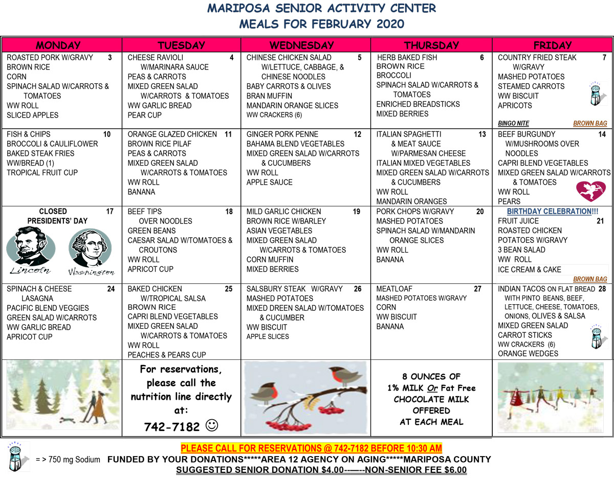 February Menu