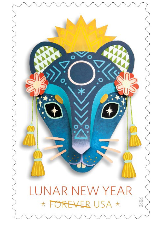 usps commemorates lunar new year with year of the rat forever stamp 1