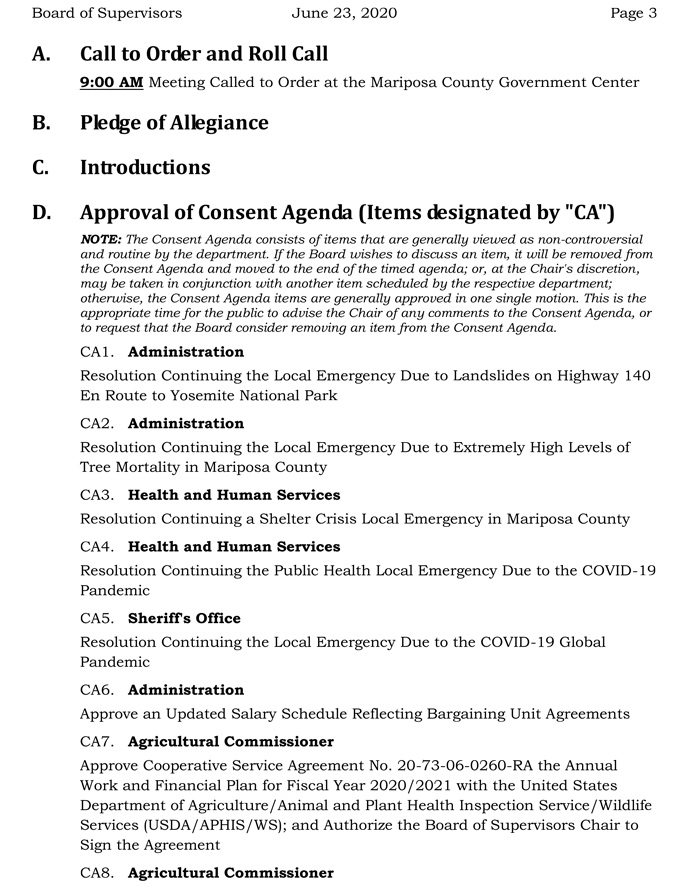 2020 06 23 Board of Supervisors agenda 3