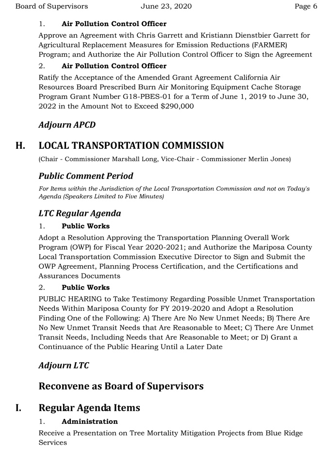 2020 06 23 Board of Supervisors agenda 6