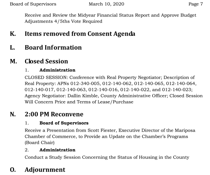 2020 03 10 Board of Supervisors agenda 7