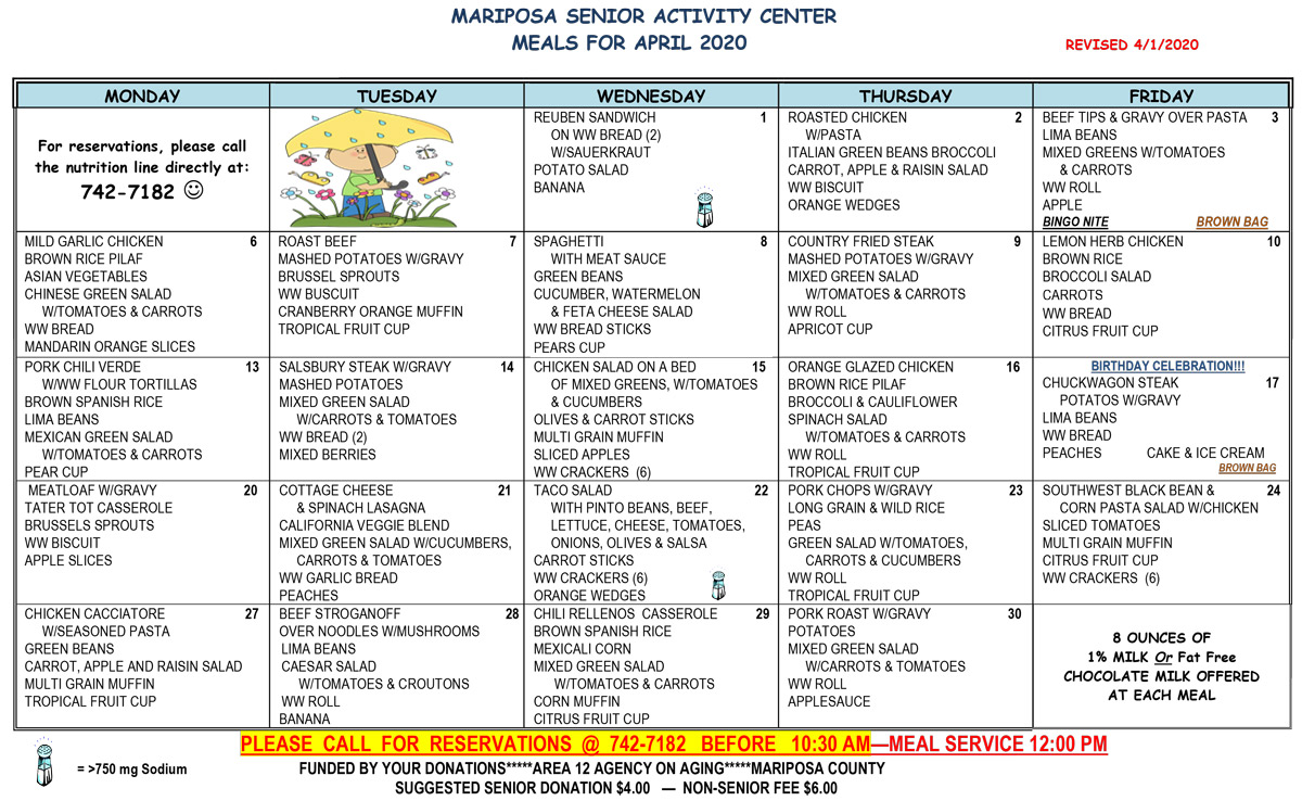 April Menu revised