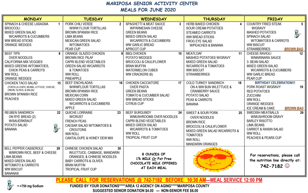June Menu