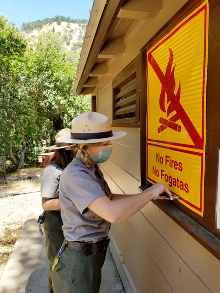 Park Rangers Fire Restrictions NPS MTheune web