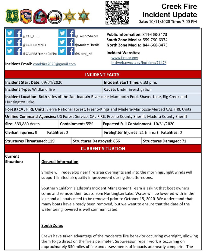 10 11 20 Creek Fire PM 1