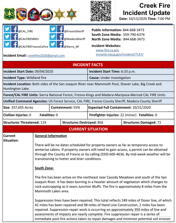 10 13 20 Creek Fire PM 1