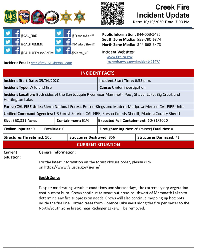 10 19 20 Creek Fire PM 1