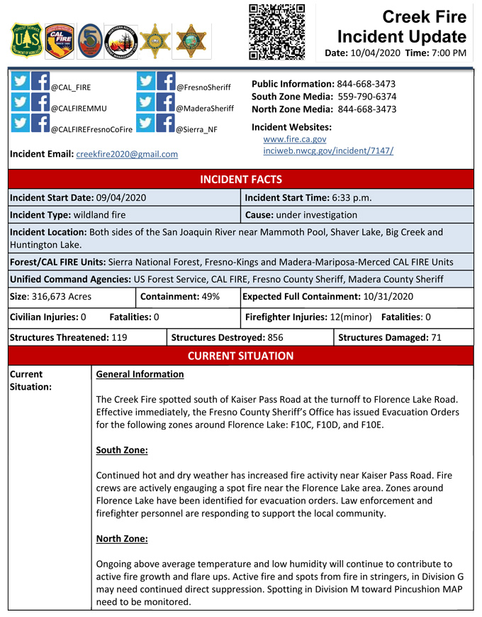 10 4 20 Creek Fire PM 1
