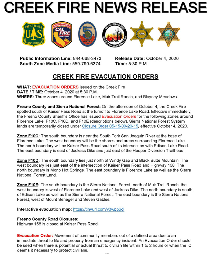 10 4 20 creekfire evac