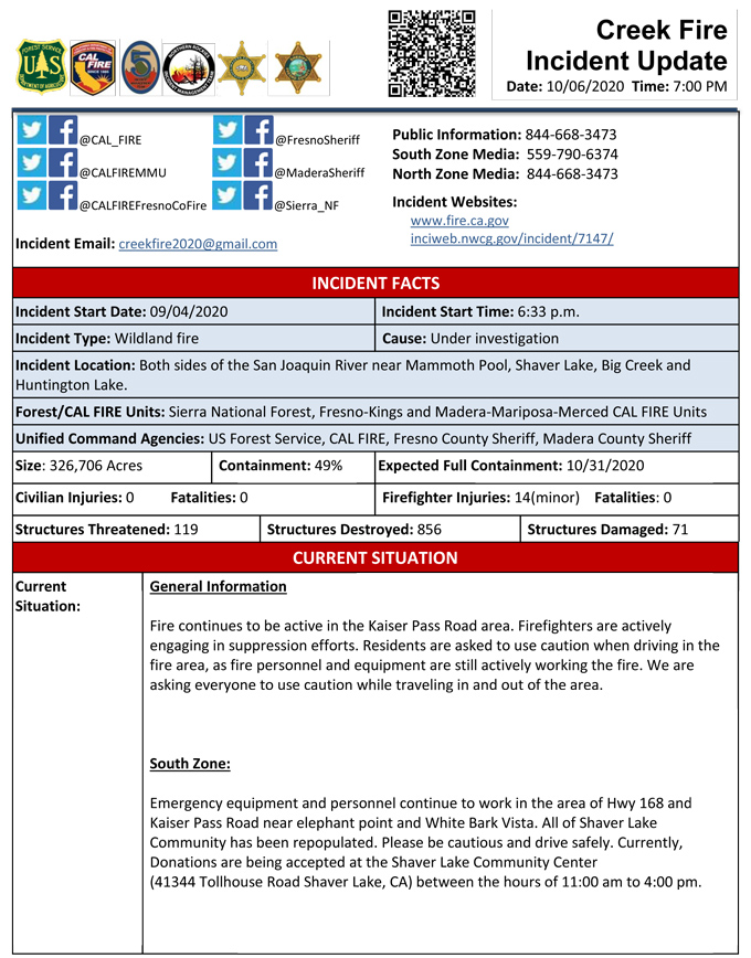 10 6 20 Creek Fire PM 1