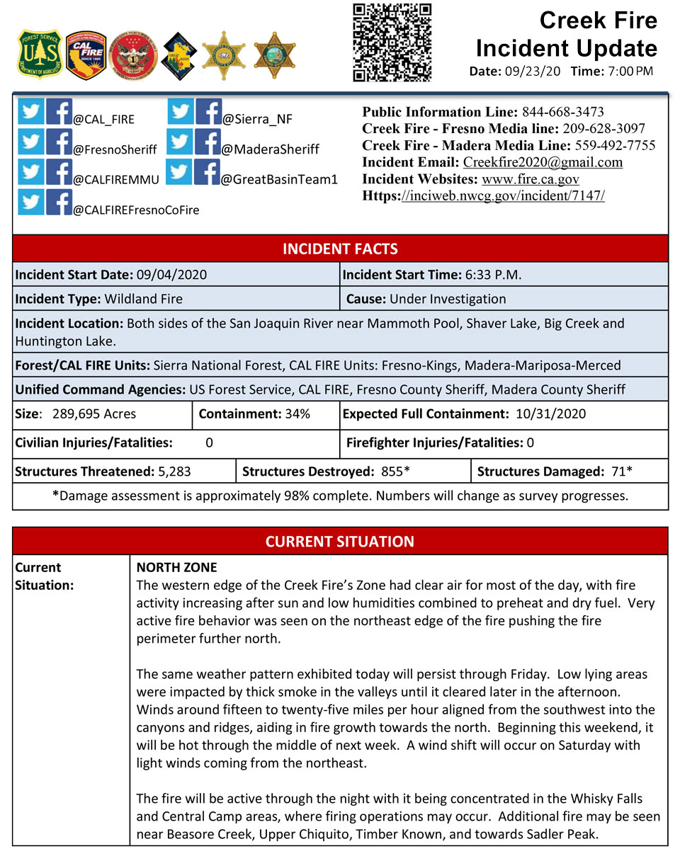 9 23 20 Creek Fire PM 01