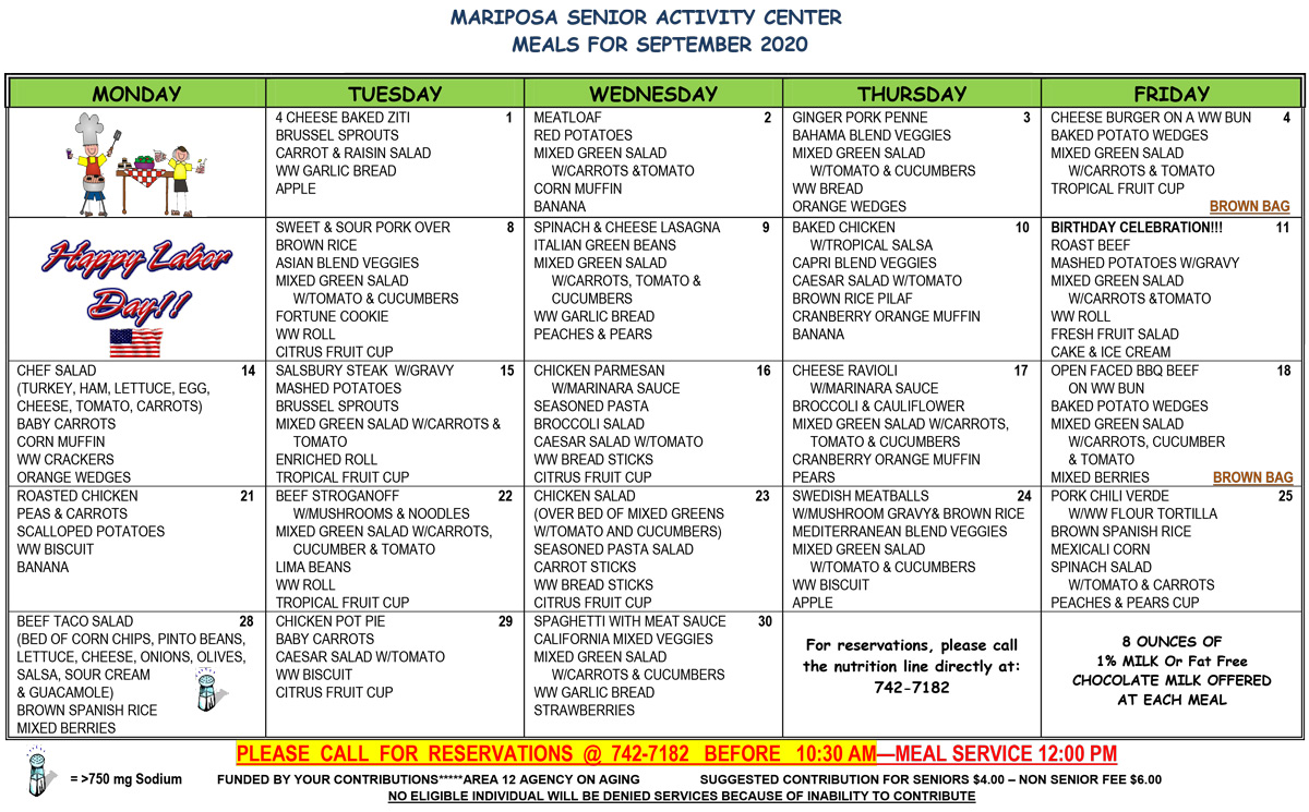 September Menu 2