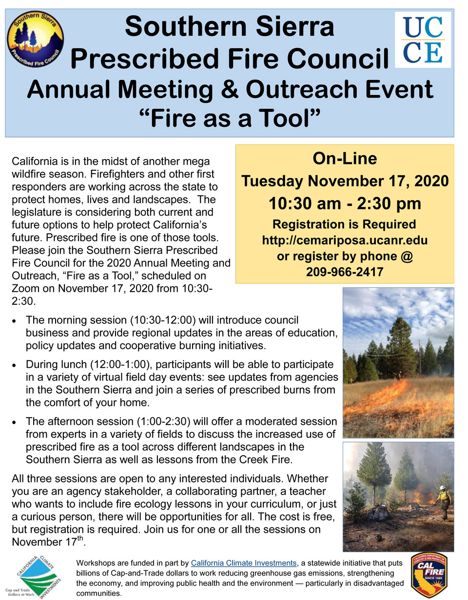 Southern Sierra Annual Meeting Flyer
