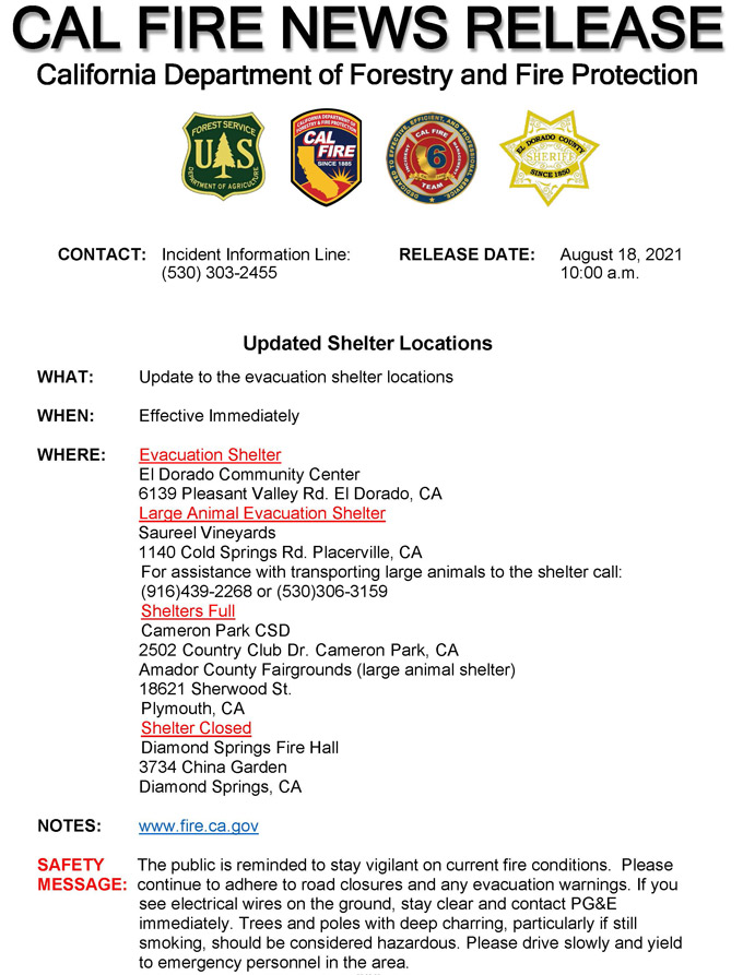 Amador 818 shelters