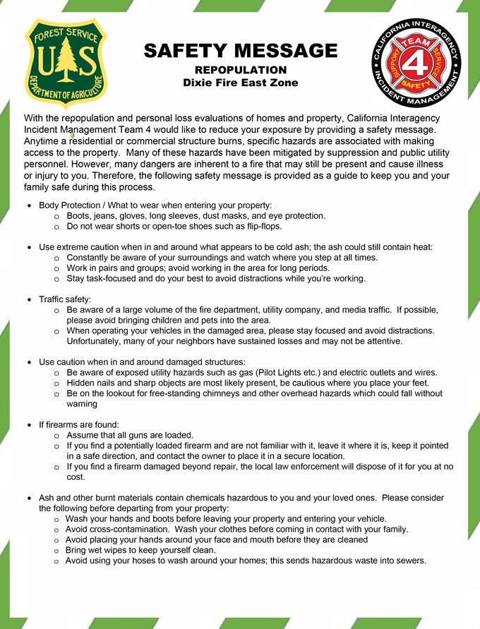 Dixie 811 Repopulation Safety Message