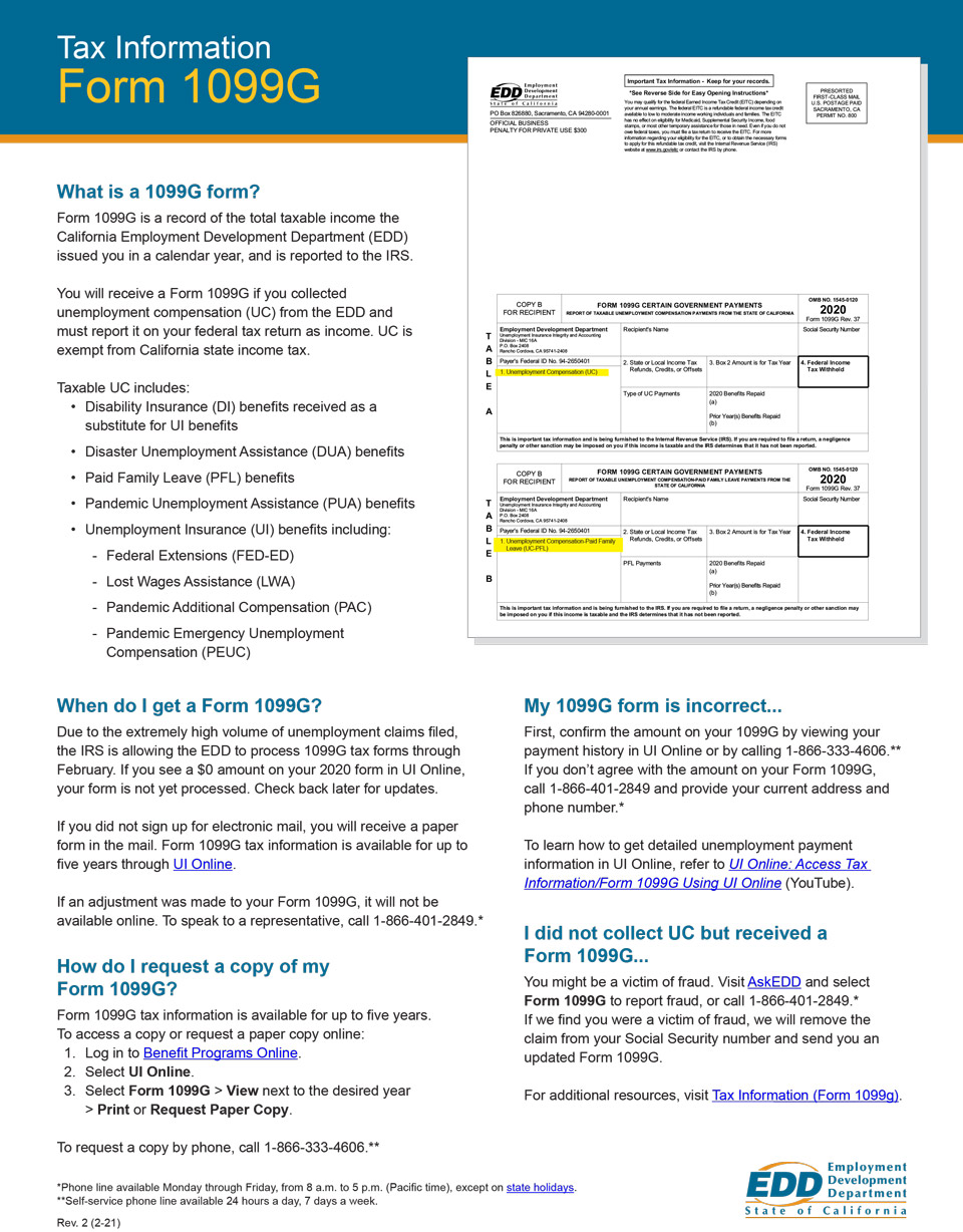 California Employment Development Department (EDD) Releases Information to  Help with Tax Preparation