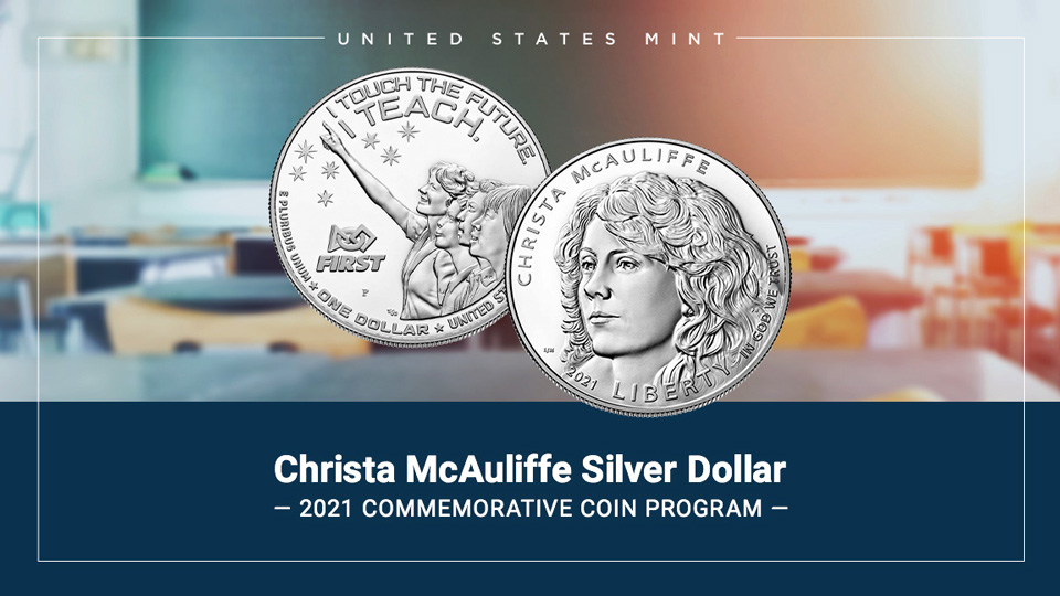 us mint christa mcauliffe silver dollar